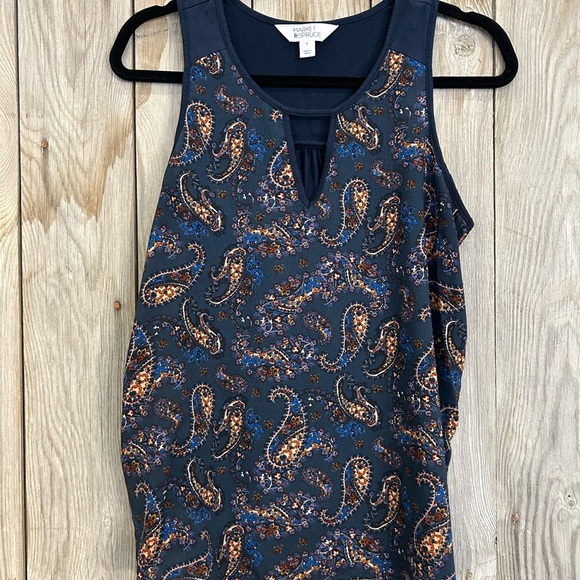Market &‎ Spruce Blue Multicolor Paisley Print Sleeveless Women's Size M - Picture 1 of 4